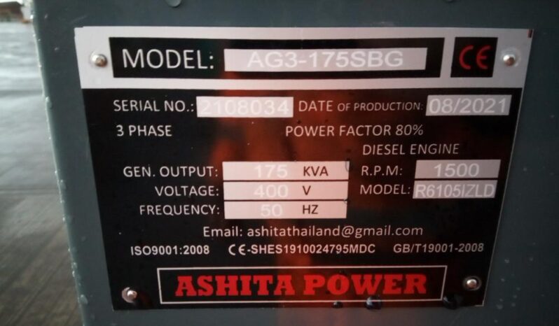 2021 Ashita Power AG3-175SBG full