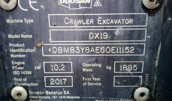 2017 Doosan DX19 full