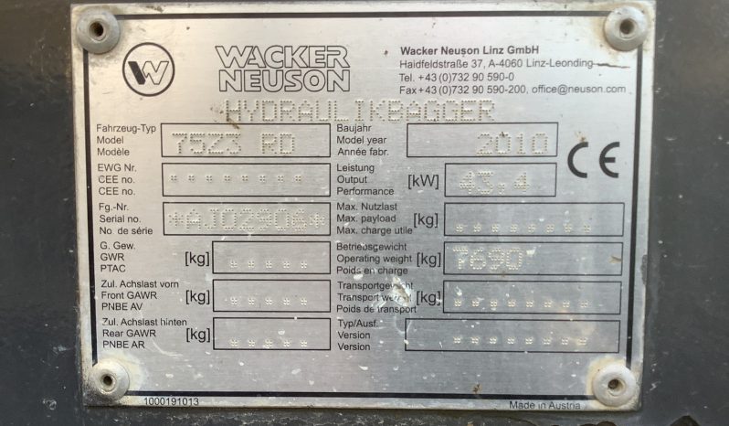 2010 Wacker Neuson 75Z3 RD full