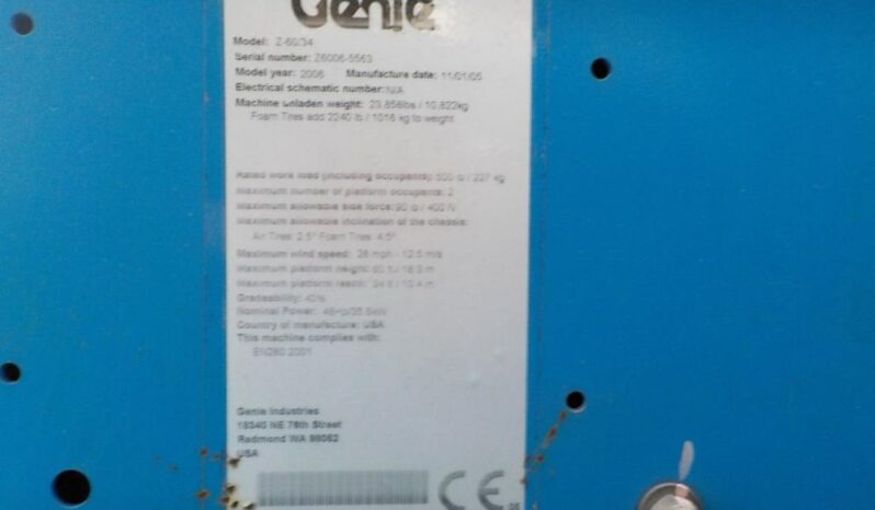 2006 Genie Z-60/34 full