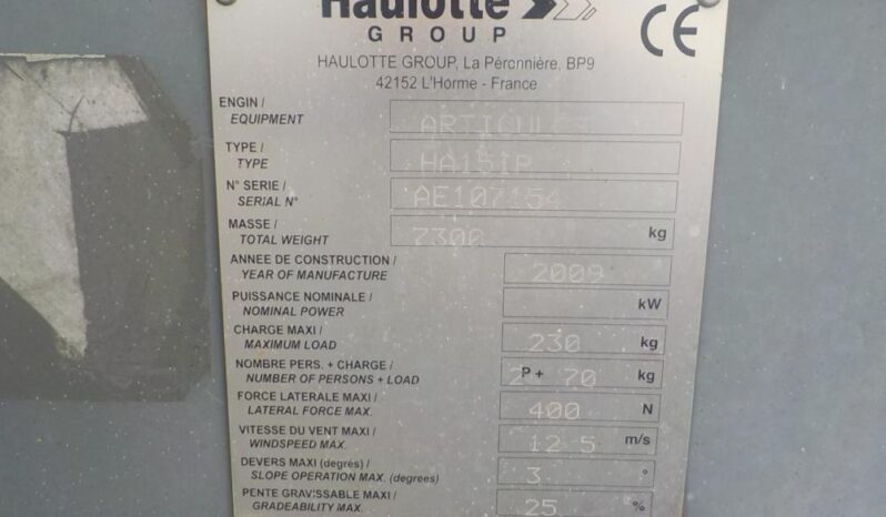 2009 Haulotte HA15IP full